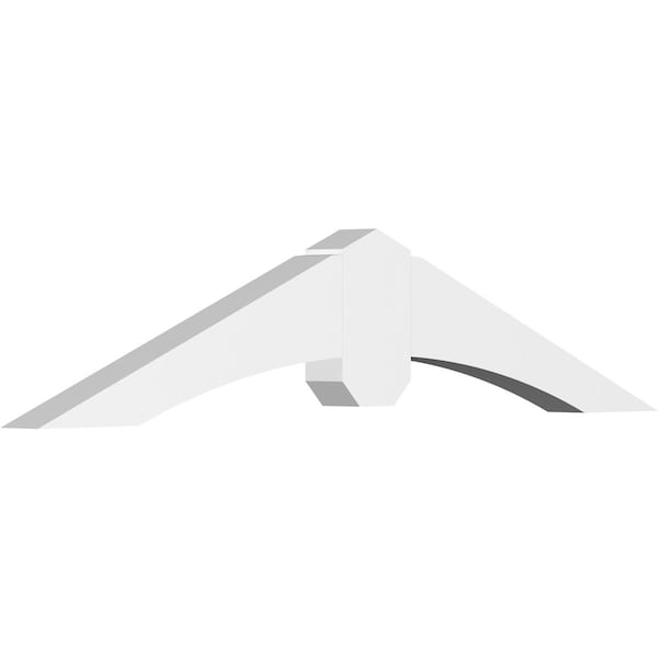 Ekena Millwork Archdale Architectural Grade PVC Gable Bracket, 36"W x 7 1/2"H x 2"D x 4"F, 5/12 Pitch GBP036X08X0204ARC00 - main